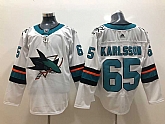 Sharks 65 Erik Karlsson White Adidas Jersey,baseball caps,new era cap wholesale,wholesale hats